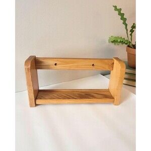 Vintage Wooden Spice Rack, Wall Mounted Kitchen Shelf, Farmhouse Kitchen Storage